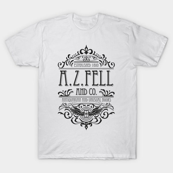 2019 Tee Summer Popular Style Tee Good Omens: A.Z. Fell Book Shop (dark) T-Shirt Women and Men Casual Cotton T-shirts